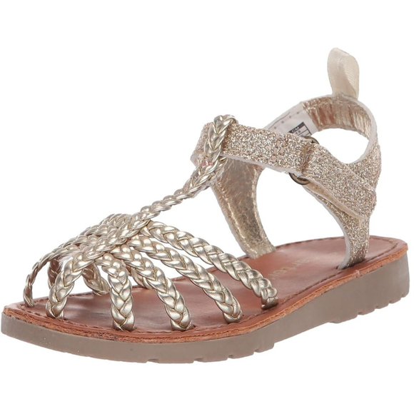 Carter's Other - CARTER'S Toddler Girls Tigris Glitter Gold Strappy Sandals 5 NWT